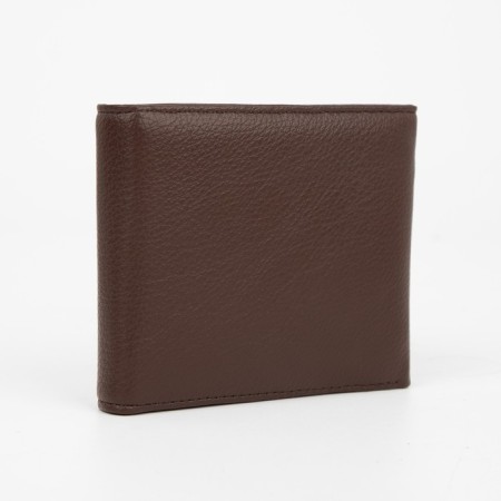 Male purse on a magnet, department for bills, for maps, for coins, brown color-1