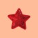 Thermal appliance "Zvezda", with sequins, 5.2 × 5.2 cm, red color