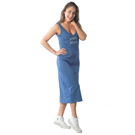 Women's dress, size 44, indigo color-2