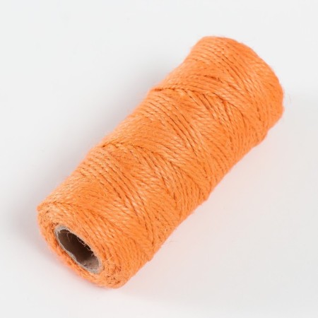 Yarn 100% juts "orange" 50 meters 4x4x10 cm-1