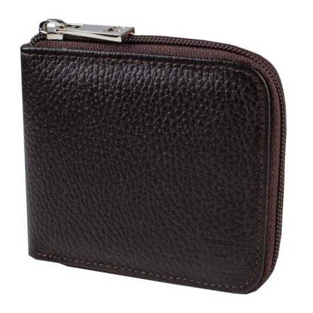 Male purse, lightning department, brown color