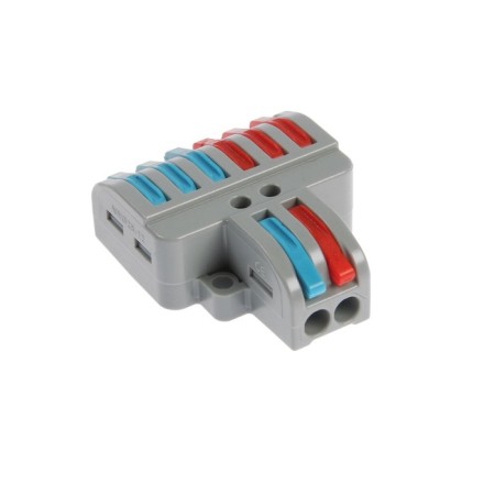 Electric terminal, 32a, 0.08-4 mm2, phase/zero, 2 input 6 conclusion, set 10 pcs-1