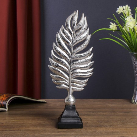 Souvenir Polystone "Peryshko" silver 32x12.5x7 cm-4