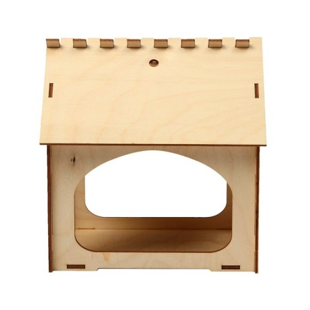 DIY wooden feeder for birds "Kon-A", 14 × 17.5 × 19 cm, Greengo-11