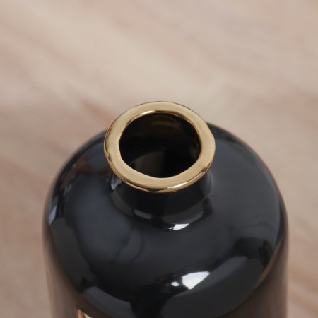VAZA Ceramics Table "Alvaro" D-4 cm, 21x9 cm, black-2