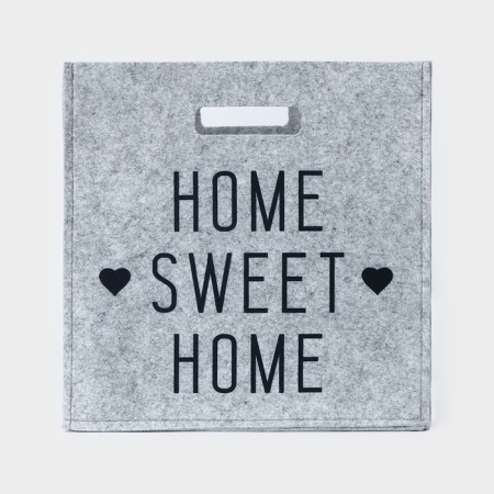 Sweet Home storage basket 30 × 30 × 30 cm, color gray color-2