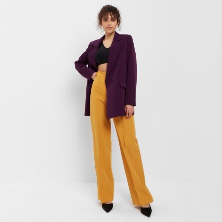 Women's pants Minaku: classic mustard color, rr 42-3