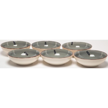 A set of deep plates of Elrington “Airgraph. Light graphite ", 18 cm, 6 pcs-1