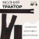 Lightning "Tractor", No. 5, detachable, automatic lock, 60 cm, black/burgundy color