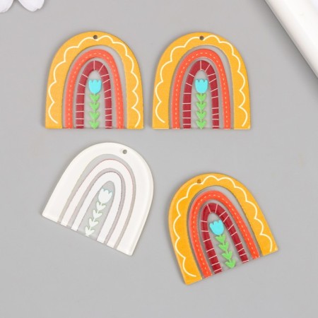 Decor for the work of acrylic "Tulip and Rainbow" 0.2x3.6x3.6 cm-1
