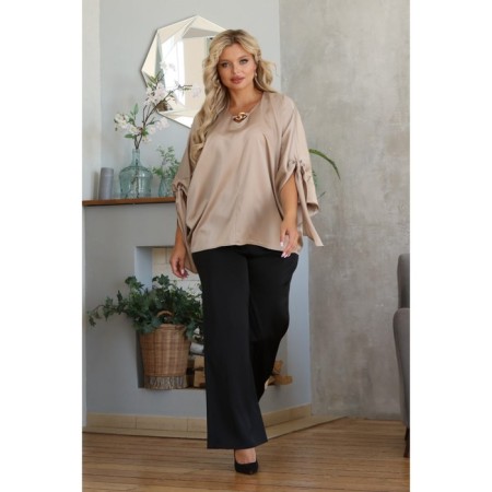 Female suit, size 48, beige color-8