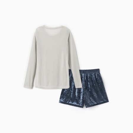 Home Home (Longsliv and Shorts) KAFTAN "velvet" set, 40-42, gray/pigeon-9