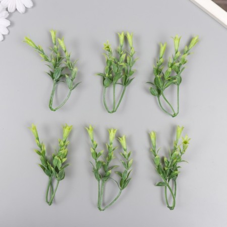 Artificial plant for creativity "Hippeastium" set of 6 pcs light green 11 cm