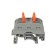Terminal of QMS 222-424D Proeler 4-pole, with a mount on a DIN-rack (0.08-4 mm²) gray (50 pcs./Union)
