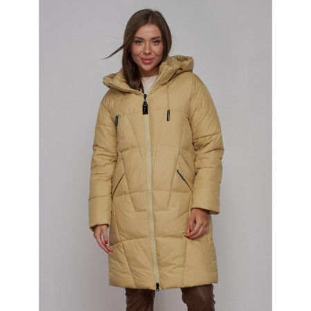 Coat insulated winter female, size 48, mustard color-7