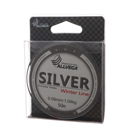 Monophile Fine Allvega Silver, diameter 0.09 mm, test 1.04 kg, 50 m, silver-1