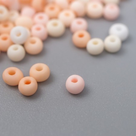Glass 8/0 "Marshmallow. Matte. Melange. Persik" 10 g-1