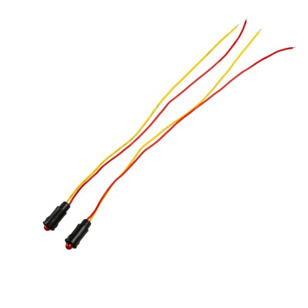 Indicator LED F8 12 V, with wire, red-1
