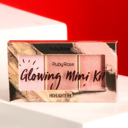 Palette Highlighters, Ruby Rose, Glow Mini Kit, 3 shade
