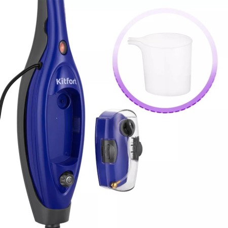 Steam mop KitFort KT-1059, 1300 W, 300 ml, cord 4.7 m, black-blue-4