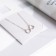 Pendant “Give Happiness” Zircon, Infinity, white in silver, 45 cm