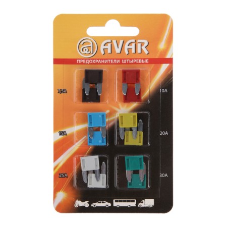 Avar Avar Avar Set of Avar Mini, 7.5 - 30 A, 12 pcs