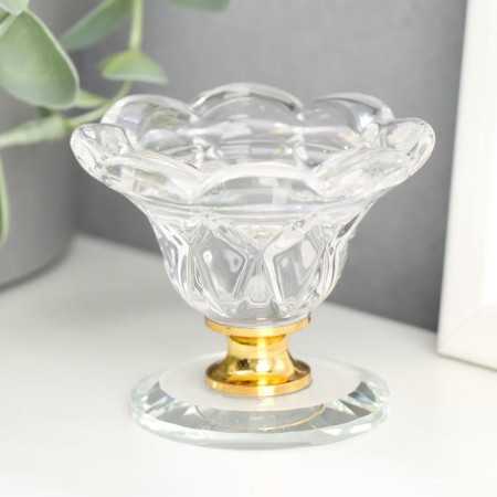 Glass of glass per 1 candle "Flower" 5.5x6.8x6.8 cm-1