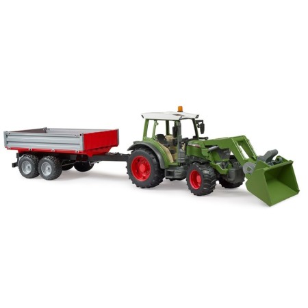 Tractor Bruder Fendt Vario 211 with trailer and loader-6