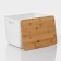 Storage container with lid and handles LadoM "Naturel", 36 × 25 × 24.5 cm, white color