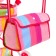 The stroller is universal for dolls "Rainbow" winter, with a basket and bag, a metal frame