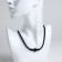 Set 2 objects: chocker, lava bracelet rubber, black color