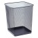 Paper basket, metallic, square, black grid