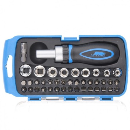 The reverse screwdriver with a set of bit and end heads BARS 13358, 41 pcs.-1