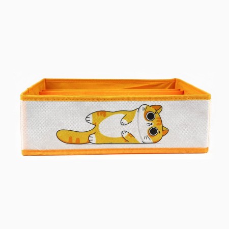 Organizer for storage, coffee for linen 7 cells "Red cat", 32 x 32 x 10 cm-2
