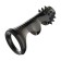 Nozzle on the penis of the oksa, massage, embossed, with antennae, silicone, black
