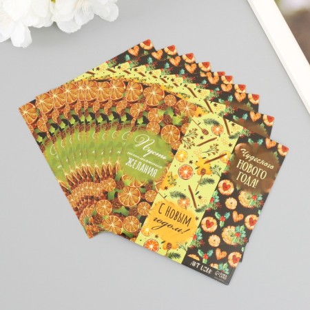 Stick Paper "Citrus New Year" 3x9 cm sheet 10x10 cm-4