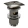 The bottom valve for the Wasserkraft A167, Push-UP, overflow, brass, "weapons steel"