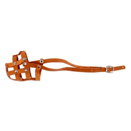 Muzzle leather mesh No. 0, dachshund (length on the nose is 4.5 cm, muzzle 14 cm), black-3