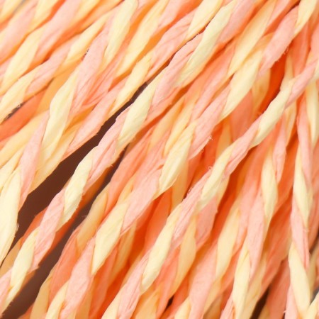 Yarn 100% cellulose "Softino Raffia Color Melange" Washed, Yellow-pink 10m-2