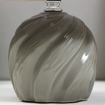 Lamp table ceramics "Gaddy" 1HE14 40W gray 18x18x27 cm Risalux-4