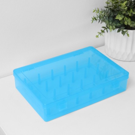Organizer for storing threads, 24 cells, 28 × 19.5 × 6 cm, color mix-5