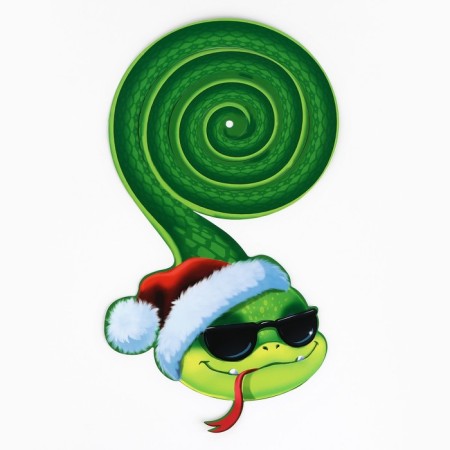 Christmas tree toy, suspension - spiral "Snake", 16 x 27 cm-1