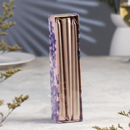 A set of antique candles, 1.9x 20 cm, 6 pieces, champagne-1