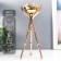Summary Metal for 1 candle "Trinoga with a dome" gold 28x13x13 cm