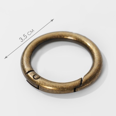 Karabin ring, d = 25/35 mm, thickness - 5 mm, 5 pcs, bronze color-1