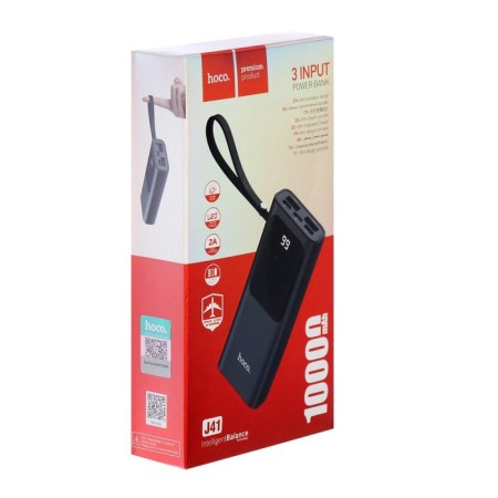 External battery Hoco J41,10000 mAh, microUSB/type -C - 2 A, IP - 1.5 A, 2 USB - 2 A, black-4