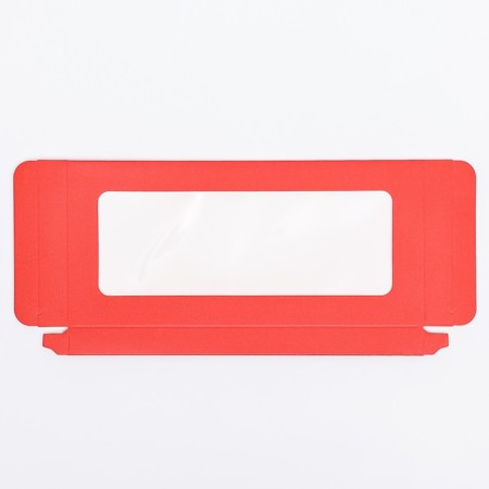 Gift box for chocolate tiles, with a window, red, 17 x 8 x 1.4 cm-4