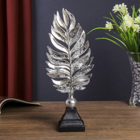 Souvenir Polystone "Peryshko" silver 32x12.5x7 cm-2
