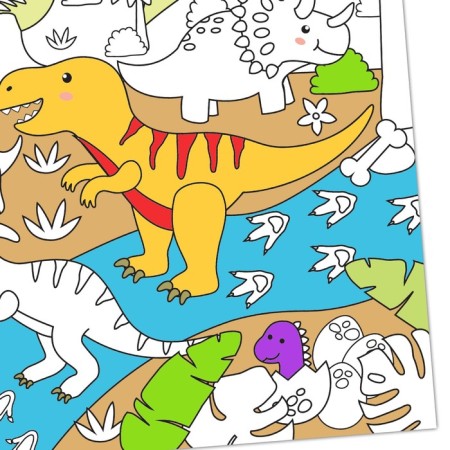 Reusable coloring "World of dinosaurs"-2