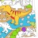 Reusable coloring "World of dinosaurs"